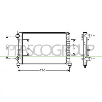 Radiador de refrigeración del motor PRASCO FT908R002 para FIAT
