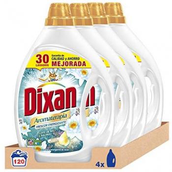 Dixan Detergente Líquido Frescor Energizante - Pack de 4, 120 Lavados