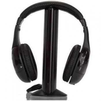 SODIAL(TM) 5-en-1 Hi-Fi Auriculares inalambricos para HDTV, TV, VCD, PC, MP3, MP4, CD, DVD / Radio FM