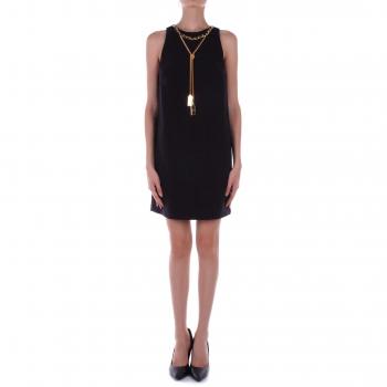Elisabetta Franchi Black Mini Dress with Necklace - Size: 40 - Female