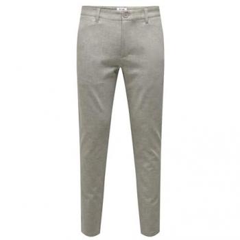 Only & Sons Slim Fit Chino Trousers with Pockets - Model 'MARK' - Beige - Size 31/34
