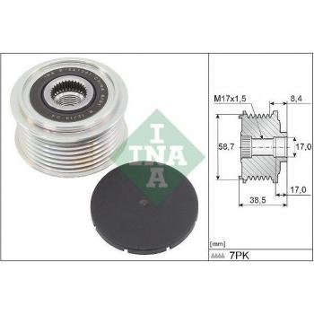 Rueda Libre de Alternador INA 535 0318 10 - Polea de Sobrevuelo