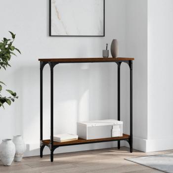 Consola de Madera Multicapa Marrón Roble 75x22,5x75 cm