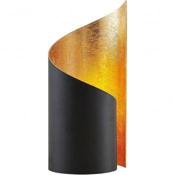 Lámpara de mesa Lindby Shanaya moderna en negro, hecha de aluminio, para salón y comedor, con 1 bombilla tipo E27