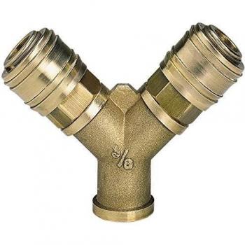 Distribuidor de aire comprimido Einhell R 3/8 IG con 2 conectores rápidos