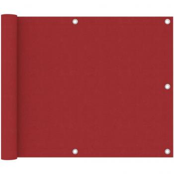vidaXL Toldo para balcón de tela oxford rojo 75x300 cm