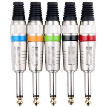 Pronomic set de clavijas jack de 6,35mm 5x de colores