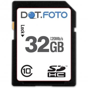 Dot.Foto 32Gb SDHC Clase 10 20Mb/s Alta Velocidad Tarjeta de Memoria para Canon LEGRIA HF videocámaras [Vea compatibilidad en la descripción]