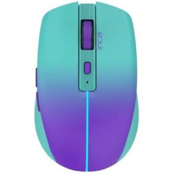 Ratón Inca IWM-511RM Óptico 1600 DPI Inalámbrico Bluetooth y USB Type-C para Oficina, Mano Derecha, RGB
