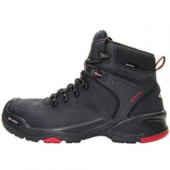 Botas de seguridad Bailey talla 44 cuero negro y rojo S3 SRC HRO WR EN ISO 20345 BAAK