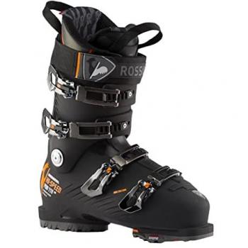 Botas de esquí alpino Rossignol Hi-Speed Pro Heat 110 MV GW, color negro y naranja, talla 29.5