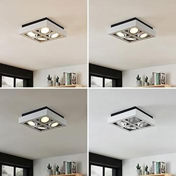 Foco de Techo Cuadrado Ronka, 4 Luces, Blanco