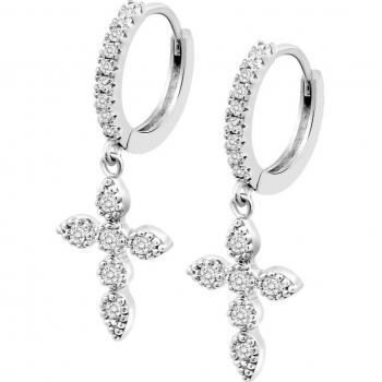 Pendientes Cruz Time Road WS03228 Plata