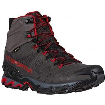 La Sportiva - Botas senderismo de hombre Ultra Raptor II Mid Leather GTX Carbon-Tango Red