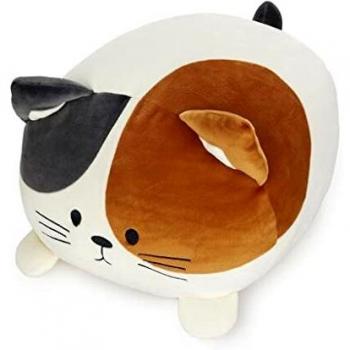 Balvi Cojín Kitty Calico Color Blanco, marrón y Negro Un Peluche de lo más blandito Poliéster 20x33x3