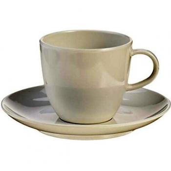 Gimex 550/718 - Juego de 2 Tazas con platillo, Color Blanco