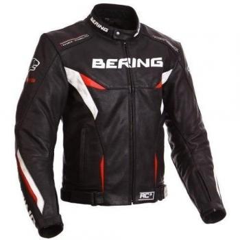 Bering - Bering - Chaqueta Moto Fizio piel negro/rojo
