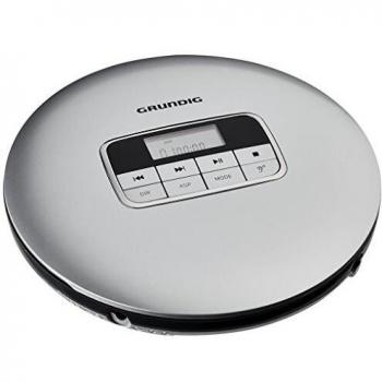 Reproductor de CD Portátil Grundig GCDP 8000 - Plata y Negro, Antichoque, MP3/WMA, 40s de memoria
