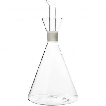 Aceitera de Vidrio Transparente Quid 7084052, Antigoteo, Capacidad 0.5L