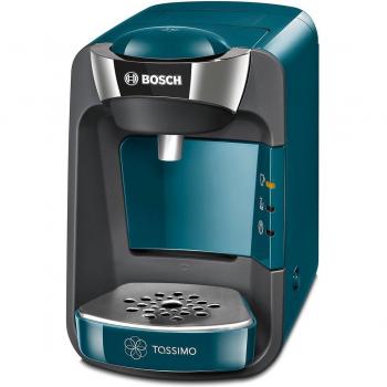Cafetera de Cápsulas Bosch Tassimo Suny TAS3205 con Tecnología Intellibrew y Sistema SmartStart, Multibebida, 1300W, Depósito 0.8L, Color Azul Pacífico