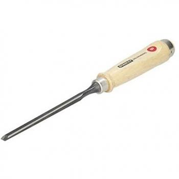 Formón Madera Stanley 8mm - Herramienta de carpintería, acero al carbono, mango de madera ergonómico, tamaño de hoja 8mm