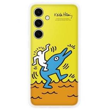 Funda Flipsuit Amarilla Personalizable Keith Haring para Galaxy S24 FE