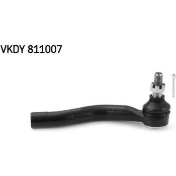 Rótula de dirección SKF VKDY 811007 con rosca derecha, tipo de conexión M12x1.5, longitud total de 145 mm, diámetro del cuerpo de 22 mm y material de acero
