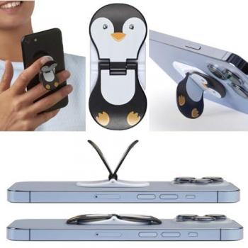Zipgrips Penguin - 2 in 1 Smartphone Grip & Stand - Secure Hold for Perfect Selfies and Videos