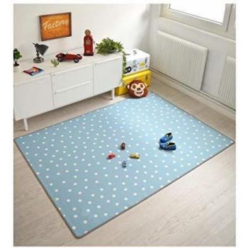 Alfombra infantil lunares azul 70 x 100 cm