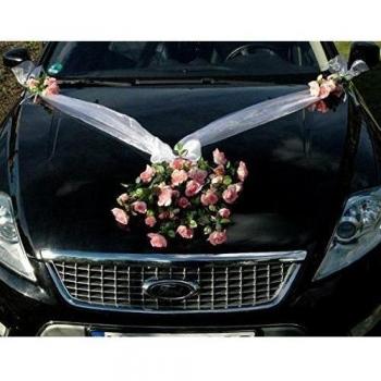 Parejas Boda Decoración Del Coche novia coche accesorios rosa