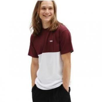 Camiseta Vans Colorblock Granate/Blanco