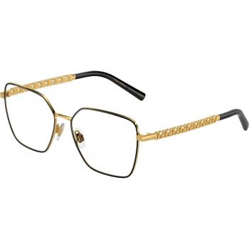 Dolce & Gabbana DG1351 (1334) Women's Square Black/Gold Glasses