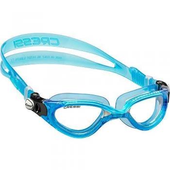 Gafas de Natación Cressi Sub Flash Azul con diseño aerodinámico, lentes anti-vaho, ajuste fácil, protección UV y sellado cómodo para uso en piscina