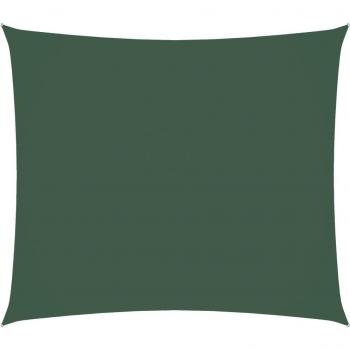 Toldo de vela rectangular de tela Oxford verde oscuro 2,5x3 m