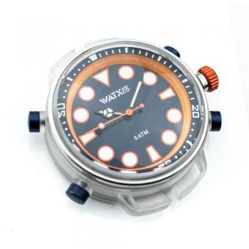 Reloj Watx Unisex RWA5702 (49mm) - Diseño moderno, resistencia al agua, cronógrafo, correa de silicona, esfera analógica, movimiento de cuarzo
