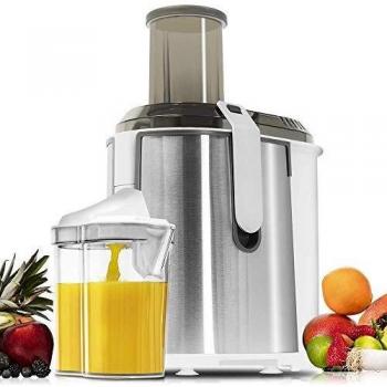 Cecotec Licuadora ExtremeTitanium 19000 XXL para Frutas y Verduras, con 19000 RPM, 1300 W, Canal Entrada XXL 75 mm, Disco de Titanio, 2 Velocidades y Libre de BPA.
