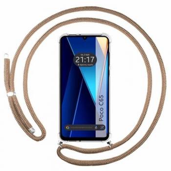 Funda Colgante Transparente con Cordón Camel para Xiaomi Poco C65
