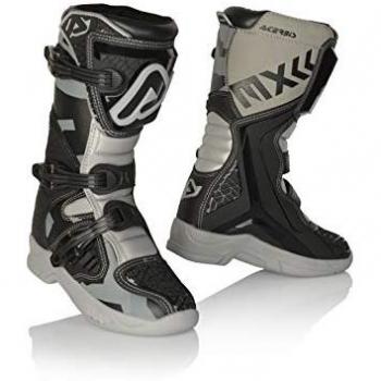 Acerbis Botas de Motocross X-Team para Niños en Negro y Gris (Tamaño 37)