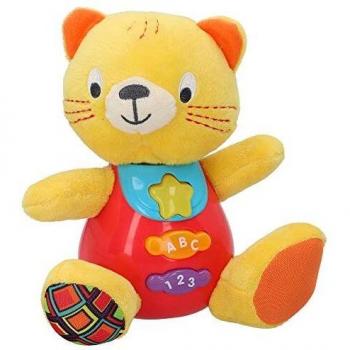 winfun - Peluche Gato para bebés que habla y luces de colores, Idioma: Español