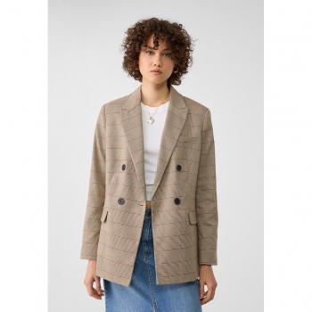 Stradivarius Burgundy Double-Breasted Blazer S