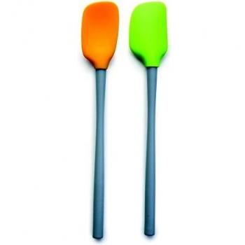 IBILI 748800 Set 2 espátulas Mini, plástico, Verde, 12 x 32 x 2 cm