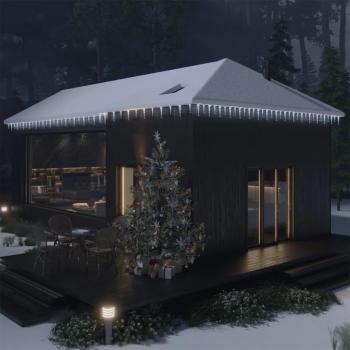 vidaXL Luces de Carámbano de Navidad con Control Remoto, 40 uds, Acrílico, Color Blanco cálido, Blanco frío, Azul y más