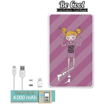 Becool® - Batería Externa Power Bank 4000 mah + Gratis 1 cable USB-MicroUsb