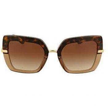 Dolce & Gabbana HALF PRINT DG 4373 HAVANA BROWN/BROWN SHADED 52/21/140 women Sunglasses