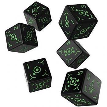 Q Workshop Ingress Enlighetend 6 D6 RPG Ornamented Dice Set