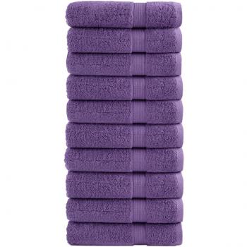 Toallas de ducha SOLUND 10 unidades morado 70x140 cm 600 gsm