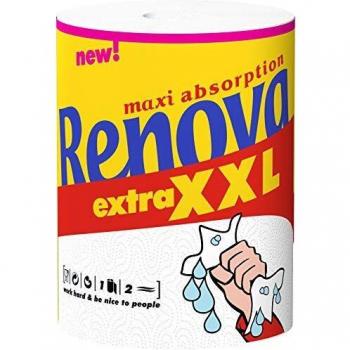 Renova - Maxiabsorption, Rollos de cocina XXL, Triple, Blanco - 1 Rollo