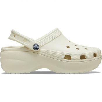 Crocs Women's Classic Platform Clog - Off-White, Size UK 8