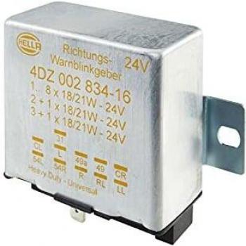 HELLA 4DZ 002 834-162 Relé de intermitencia - 24V - 11polos - montaje exterior - electrónico - con soporte