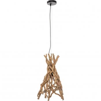 Lámpara colgante ONLI Agar con pantalla de madera